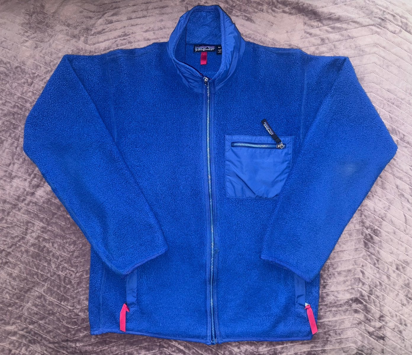 Patagonia Deep Pile Retro X Fleece Jacket, Ophalen of Verzenden, Zo goed als nieuw, Maat 48/50 (M), Blauw
