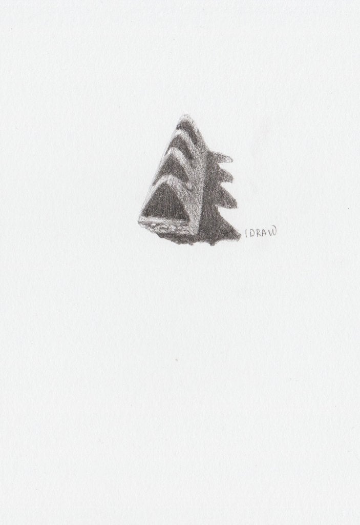 Toblerone n12, Verzenden, Tekening, Potloodtekening, Handgemaakt