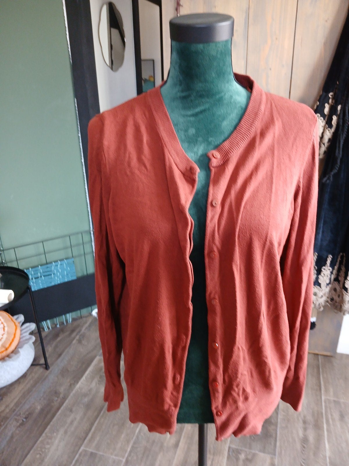 Hema roestbruin vest maat XL, Bruin, Maat 46/48 (XL) of groter, Ophalen of Verzenden, Gedragen