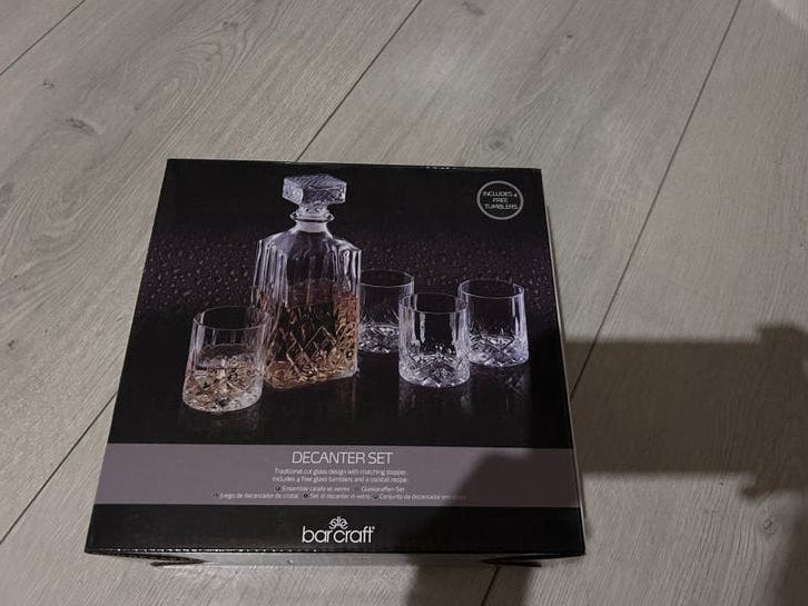 Whiskey set compleet Barcraft, Ophalen, Zo goed als nieuw, Glas, Overige stijlen