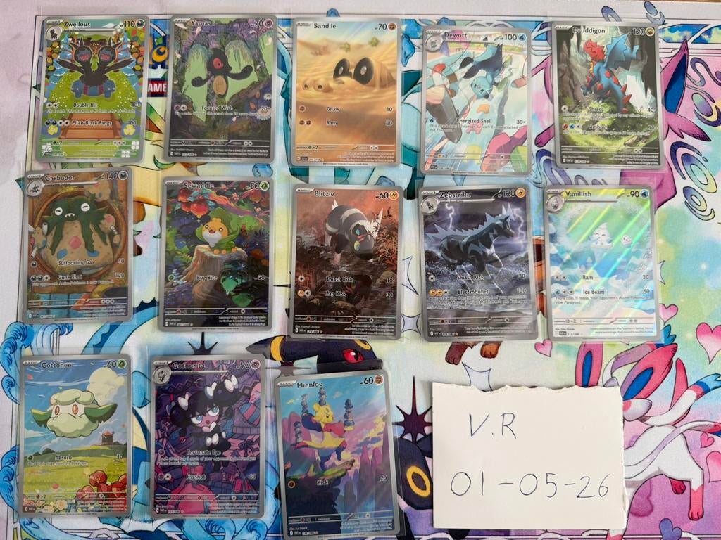 Black and white hits nm pokemon kaarten, Ophalen of Verzenden, Zo goed als nieuw, Meerdere kaarten