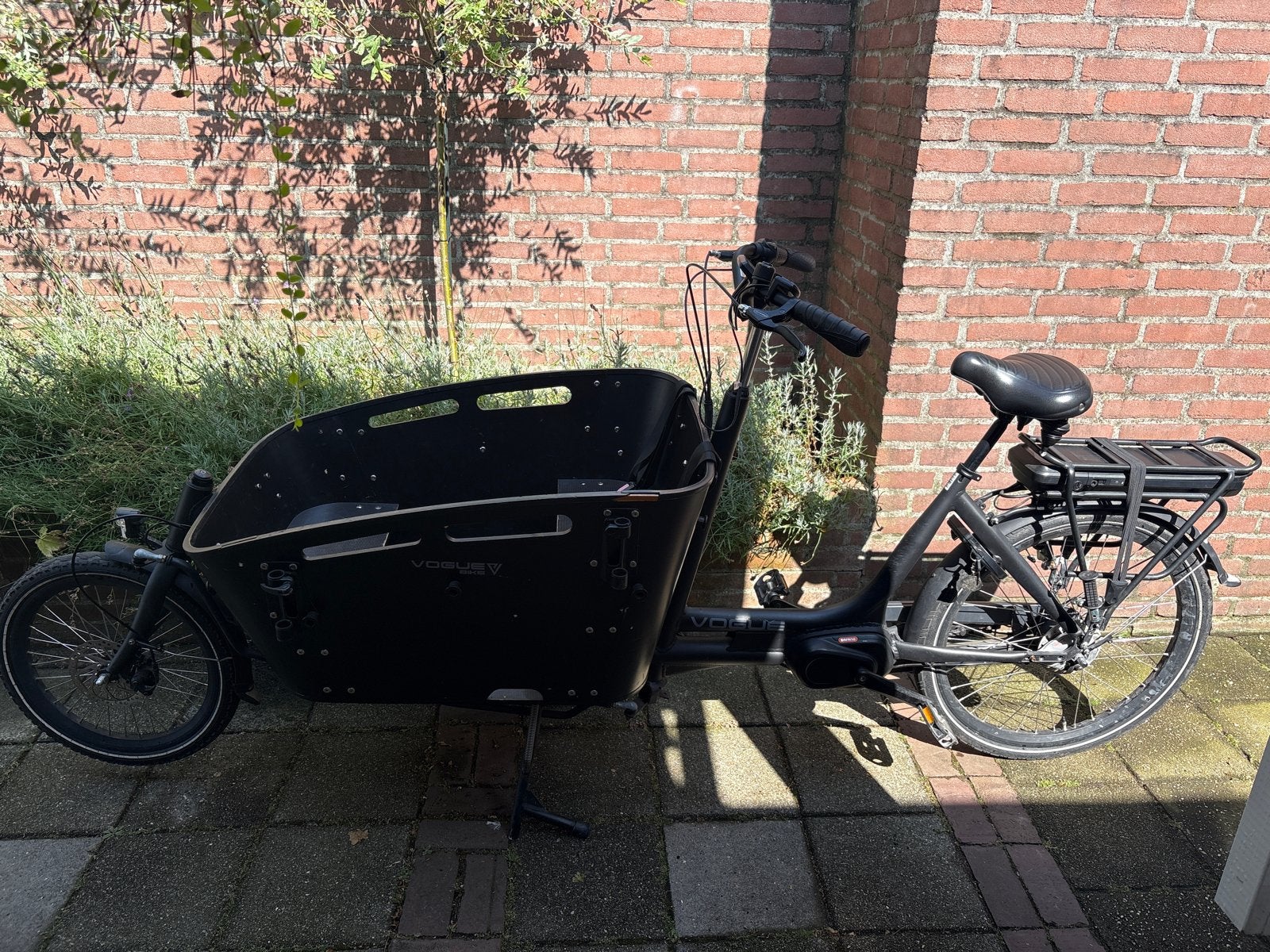 Vogue Carry 2 elektrische bakfiets, Fietsen en Brommers, Fietsen | Bakfietsen, Gebruikt, Elektrisch, 2 kinderen, Schijfrem