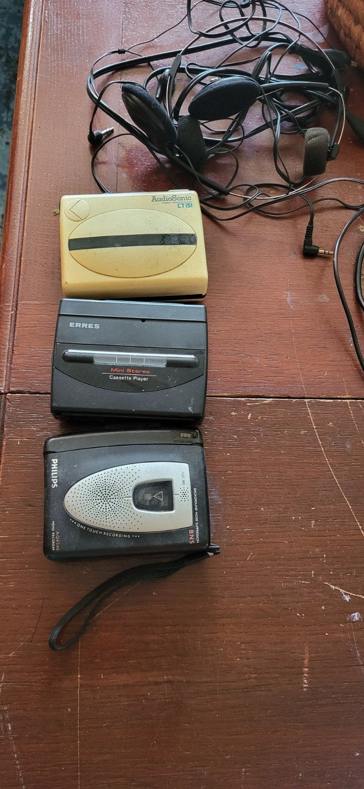 Vintage Cassettespelers: AudioSonic, Erres, Philips, Ophalen, Walkman