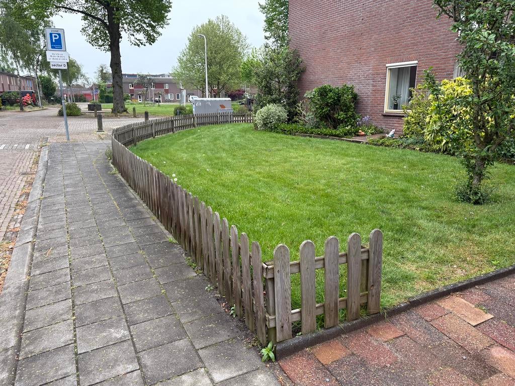 Hekwerk +- 25 meter, Tuin en Terras, Tuinhekken en Hekwerk, Ophalen, Gebruikt, Hout, Dubbelstaafmat hekwerk