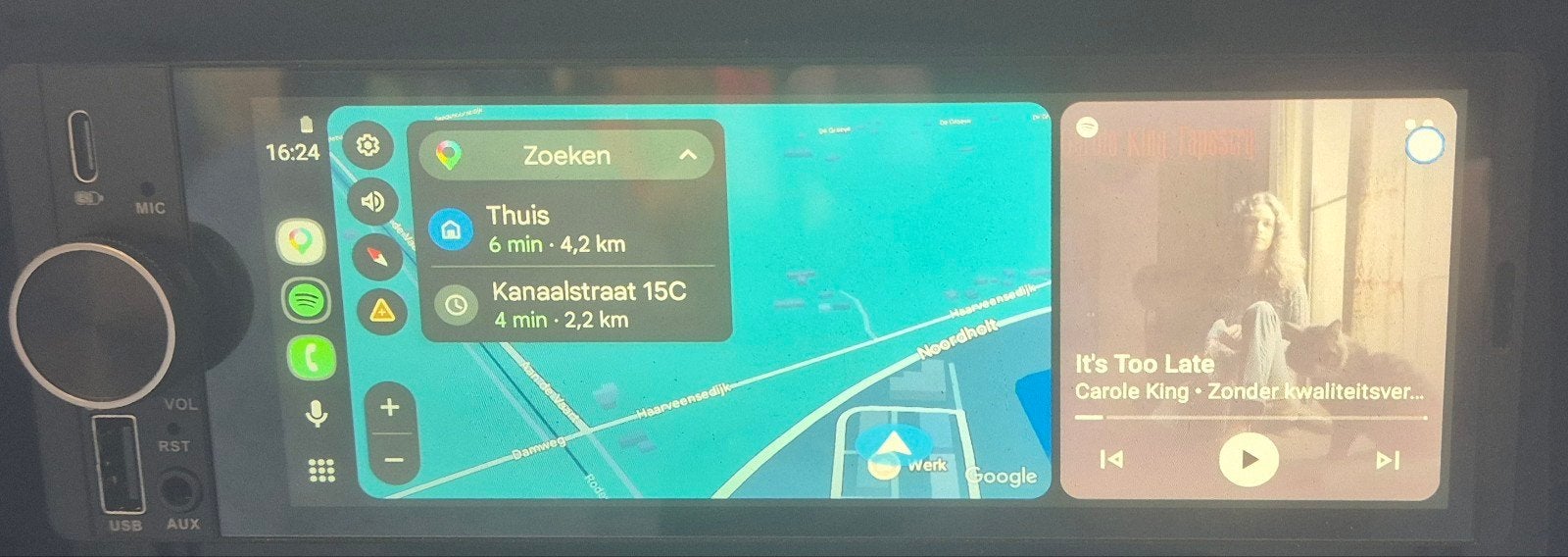 Android Apple 1 Din Radio - Zo goed als nieuw, Ophalen of Verzenden, Zo goed als nieuw