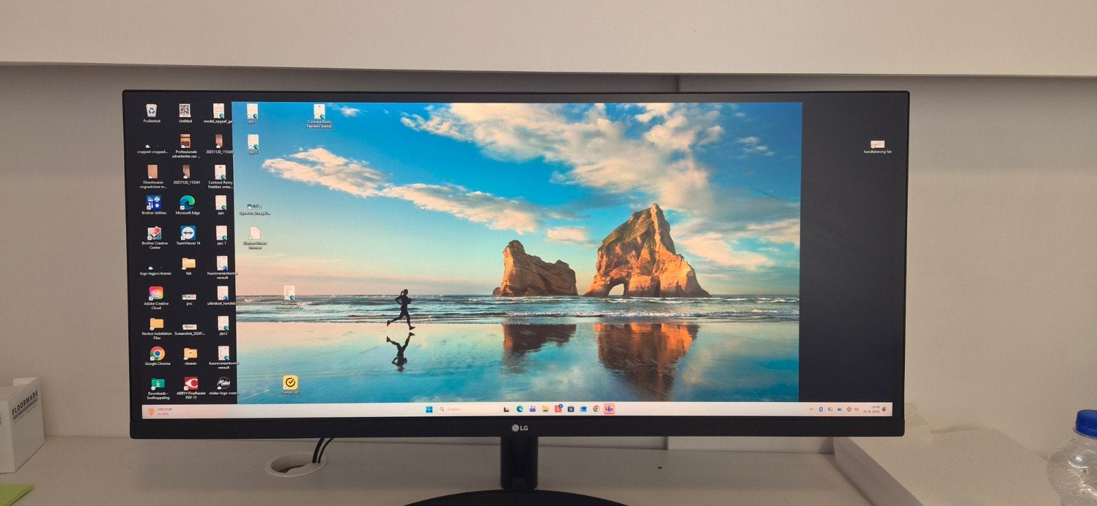 Complete Lenovo i5 PC + LG 34” UltraWide monitor toetsenbord, Ophalen, Gebruikt, HDD, 2 tot 3 Ghz