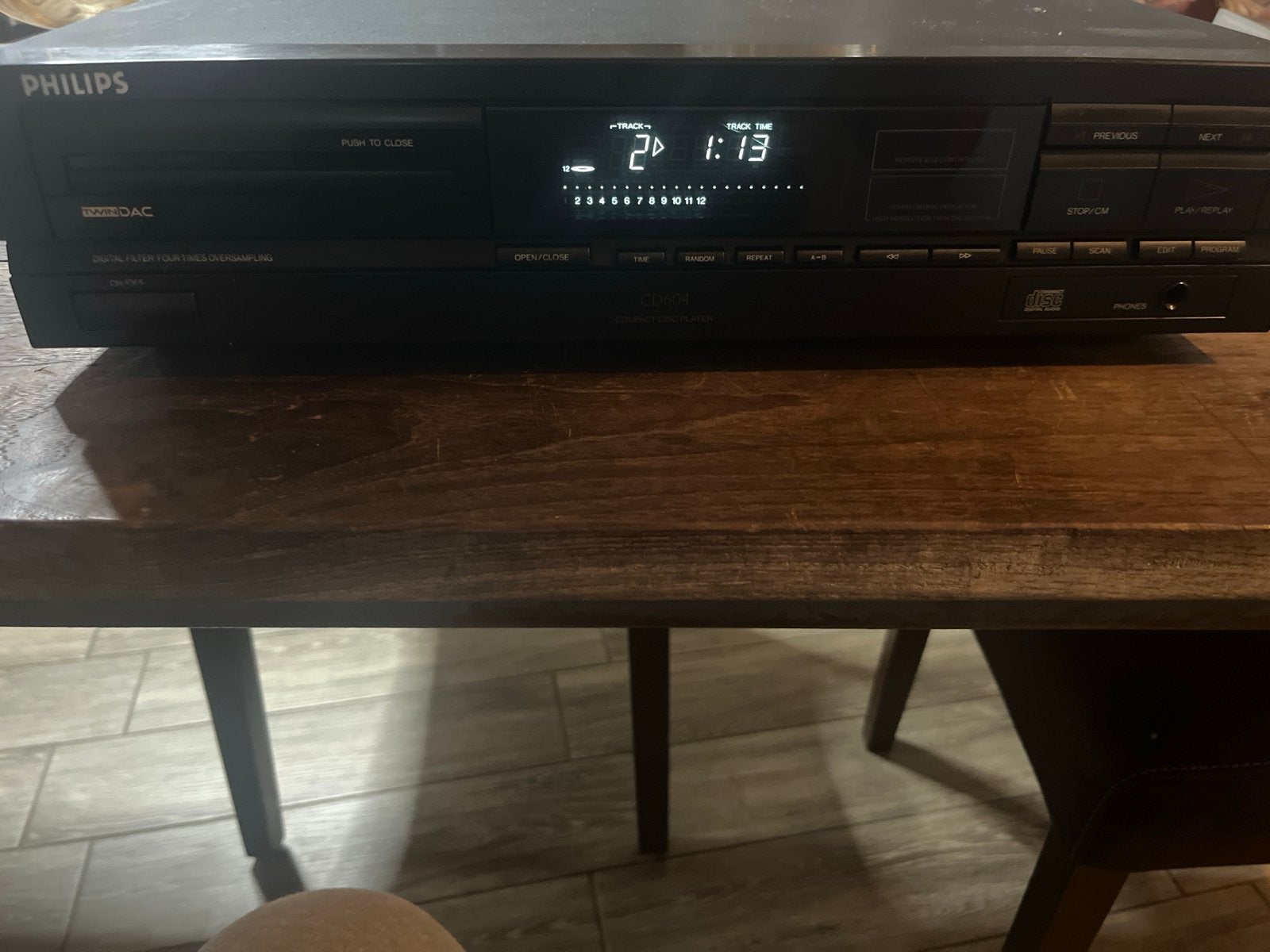 Philips CD604 CD-speler - Vintage Audio, Ophalen of Verzenden, Gebruikt, Philips