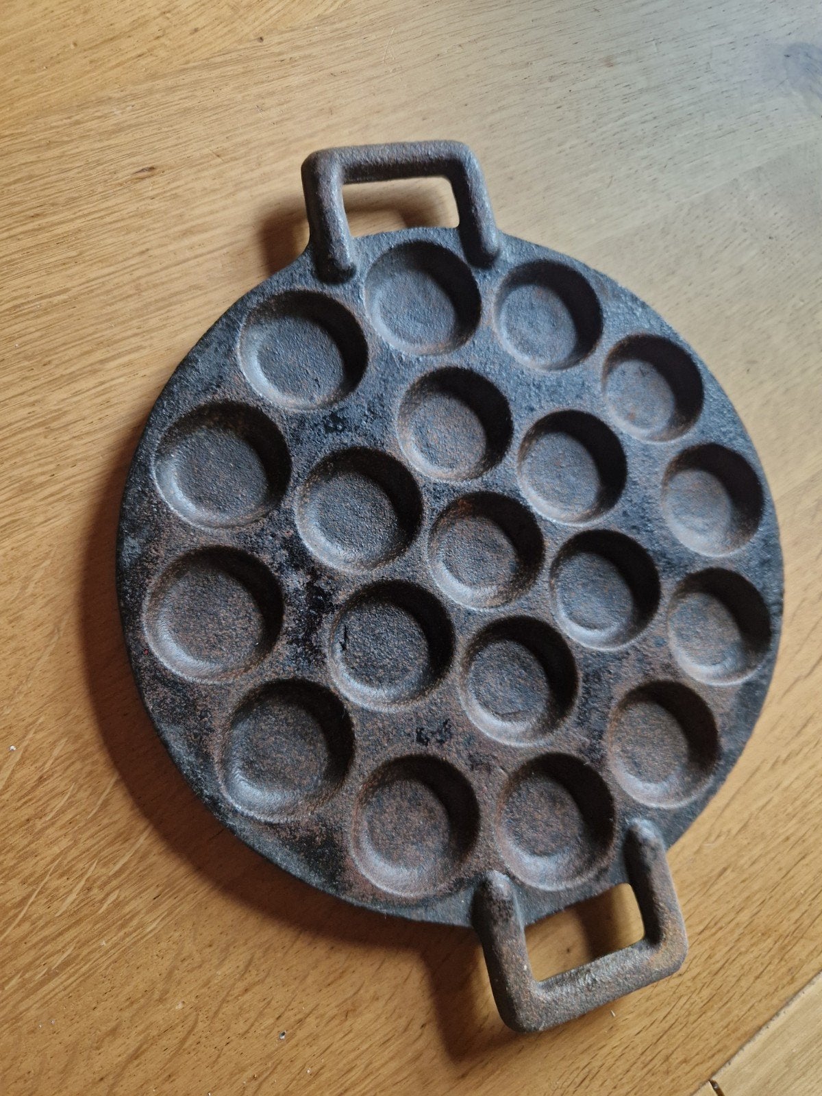 BROCANTE zware gietijzeren poffertjesplaat, Ophalen of Verzenden