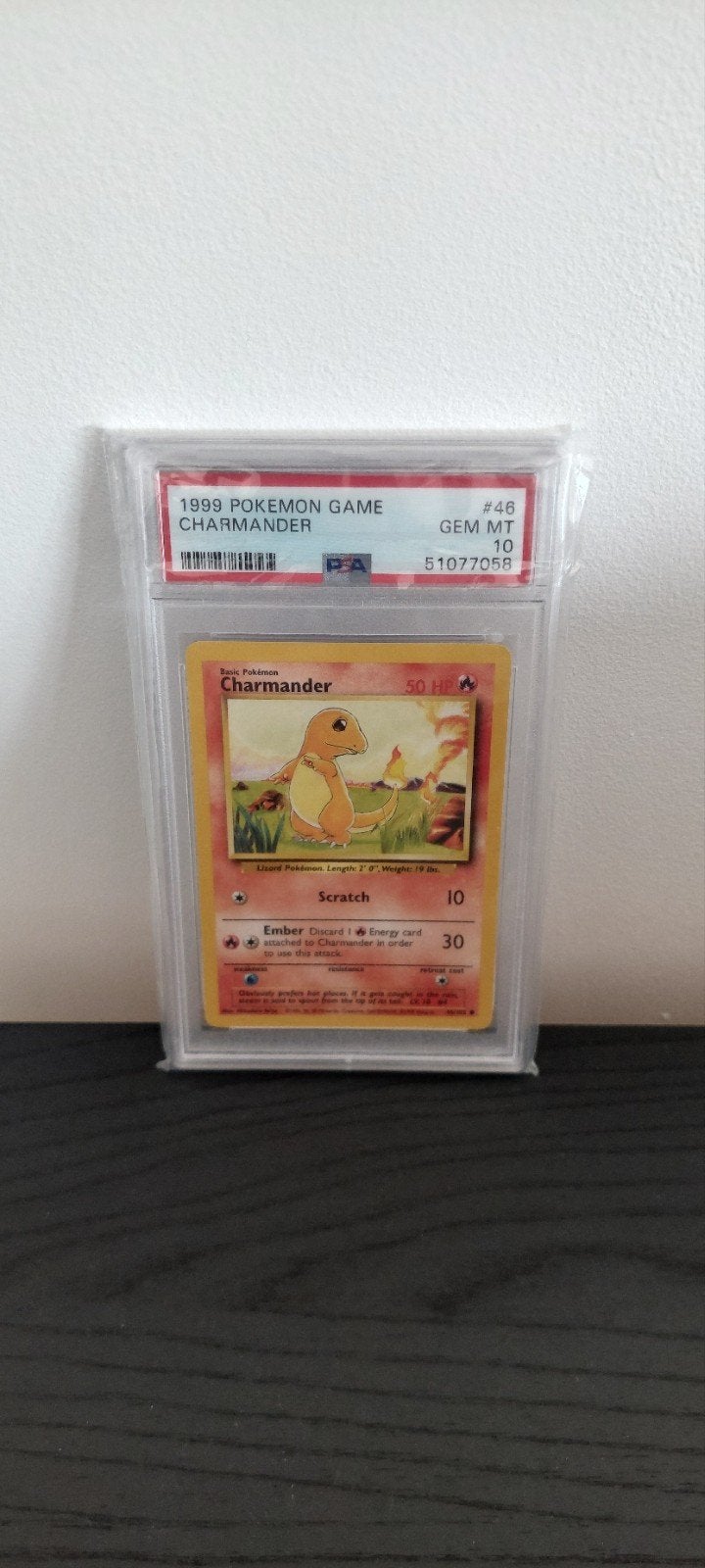 Charmander 1999 Pokemon Game | PSA 10, Ophalen of Verzenden, Nieuw, Losse kaart