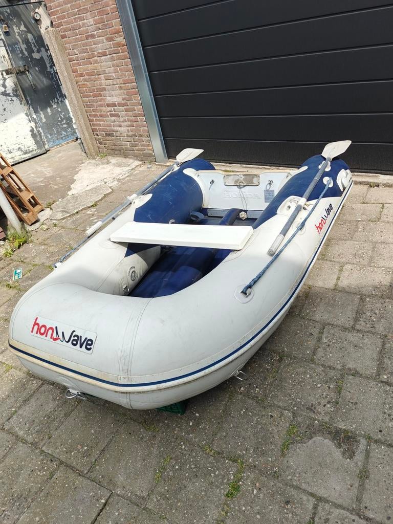 Honwave (Honda) 250 met buitenboordmotor | geen plakkers!, Ophalen of Verzenden, Zo goed als nieuw, Motor en Techniek, Motorboot