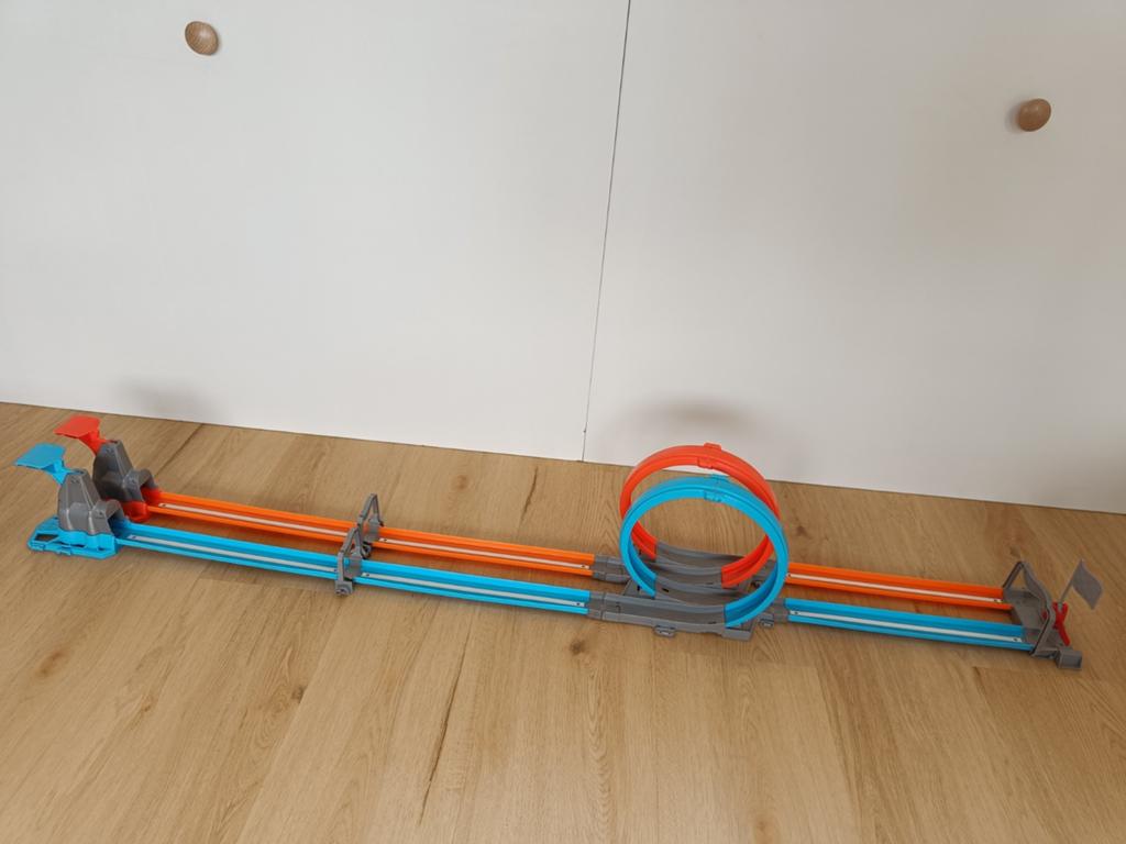 Hot Wheels dubbele looping baan, Ophalen, Gebruikt, Handmatig, Hot Wheels