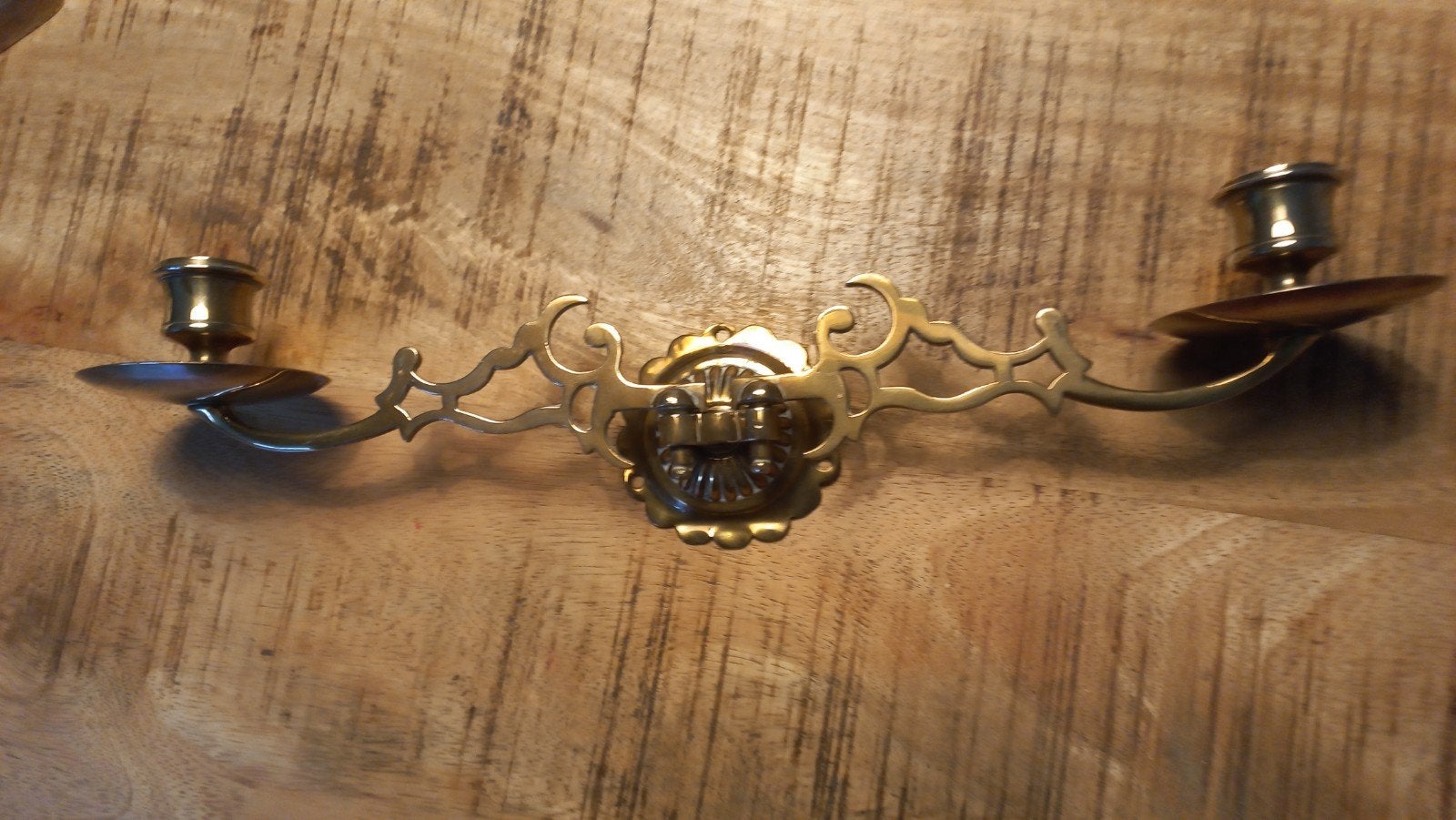 Antieke koperen  piano/wandkandelaar, Ophalen, Koper of Brons