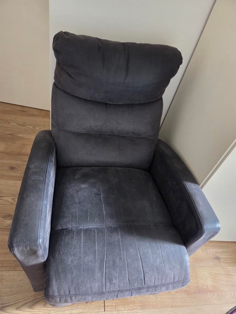 Donkergrijze relaxfauteuil, Huis en Inrichting, Fauteuils, Ophalen