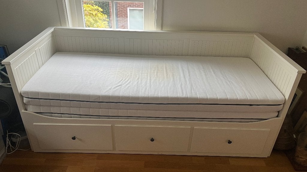Ikea Hemnes bed te koop, 90 cm, Tweepersoons, Ophalen of Verzenden, Hout