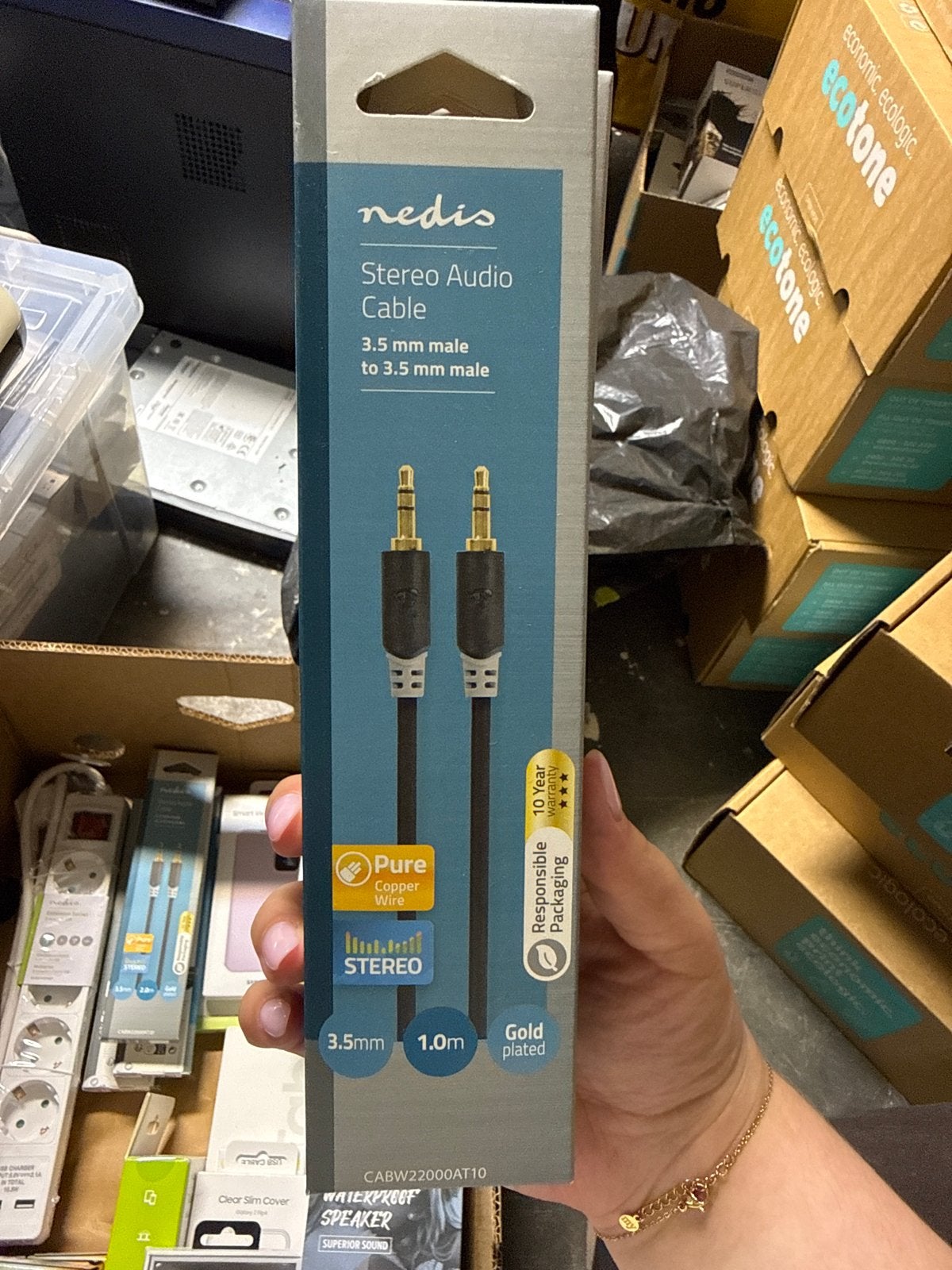 Nedis Stereo Audiokabel 3.5mm Male naar 3.5mm Male 1.0m, Audio, Tv en Foto, Ophalen of Verzenden, Nieuw, Minder dan 2 meter, Overige kabels