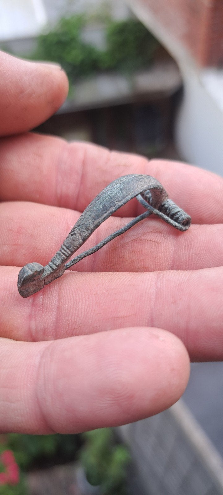 (1) Keltische bronzen fibula Bodemvondst, Ophalen of Verzenden