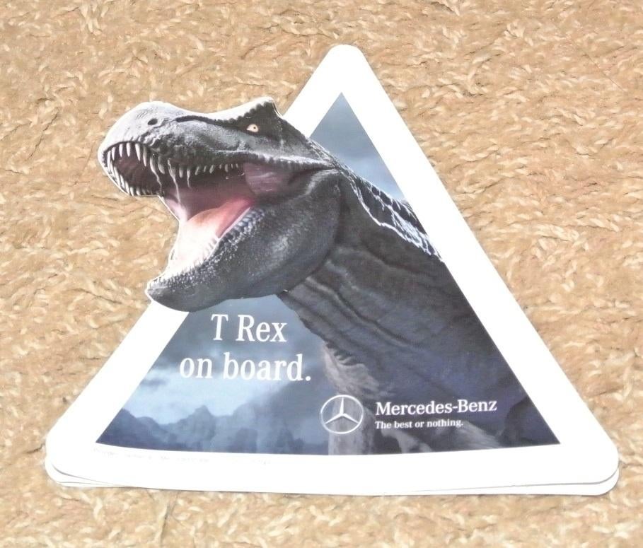 Mercedes Benz sticker T Rex on Board uitgave Duitsland 16 cm, Ophalen of Verzenden, Nieuw, Auto of Motor