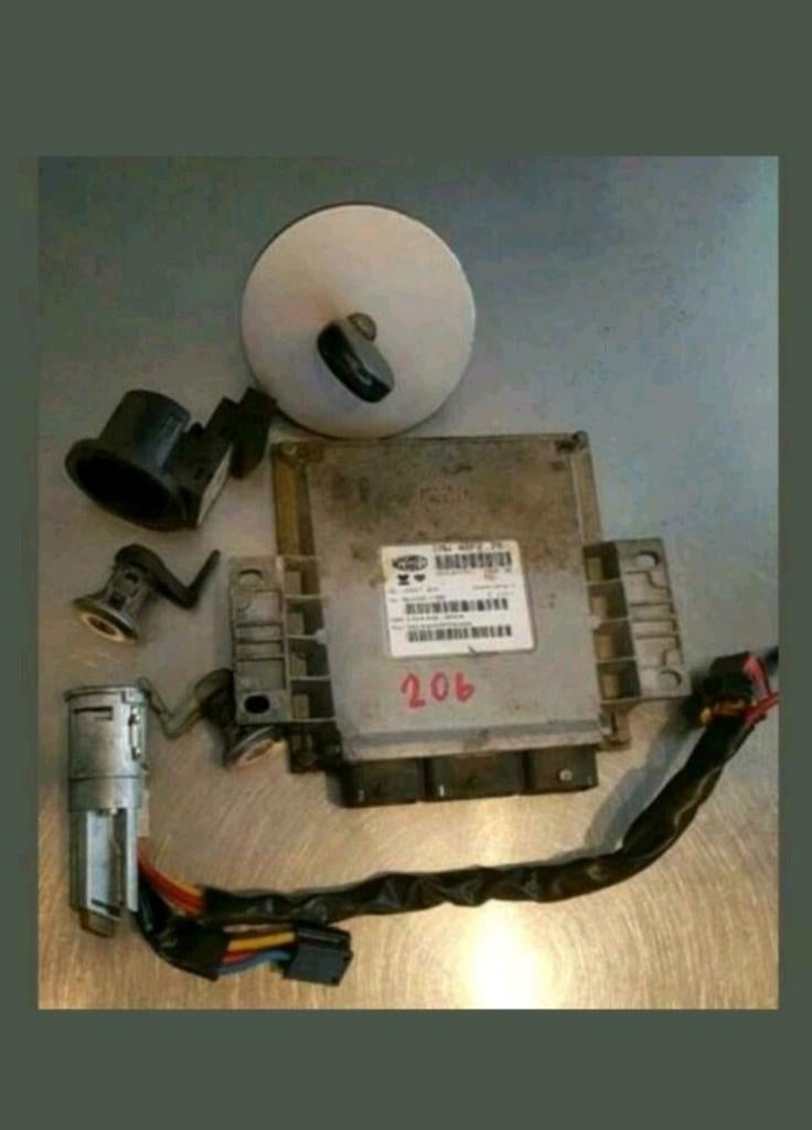 Sleutel slot ecu immobiliser tankdop Peugeot 206 1.1, Auto-onderdelen, Ophalen of Verzenden, Peugeot
