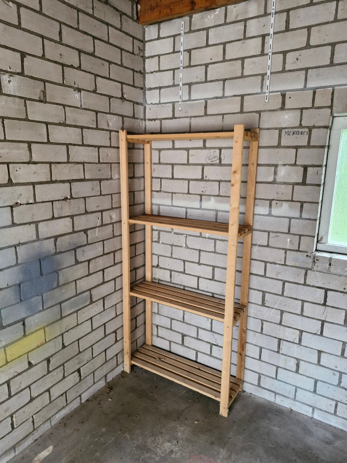 Houten opbergrek - 80,5x28,5x169 cm, Huis en Inrichting, Ophalen, Gebruikt