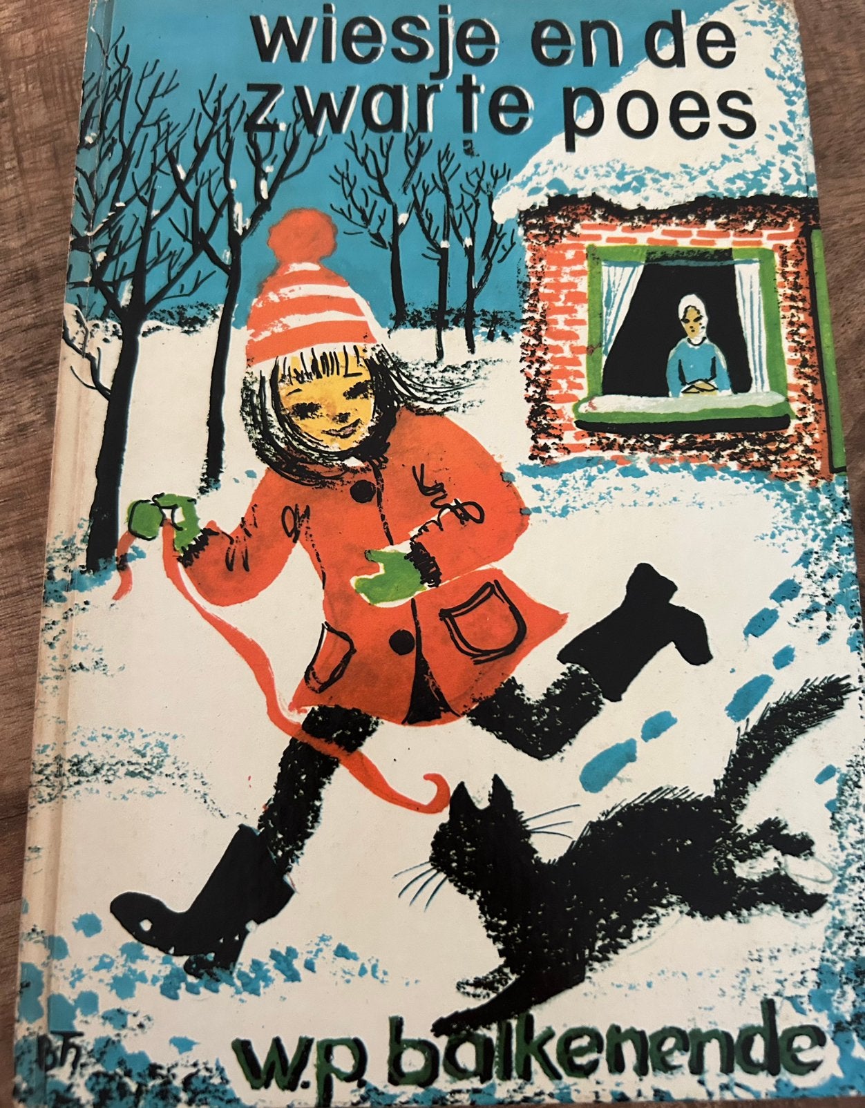 Wiesje en de Zwarte Poes -Klassiek Kinderboek W. P. Balkenen, Ophalen of Verzenden, Gelezen