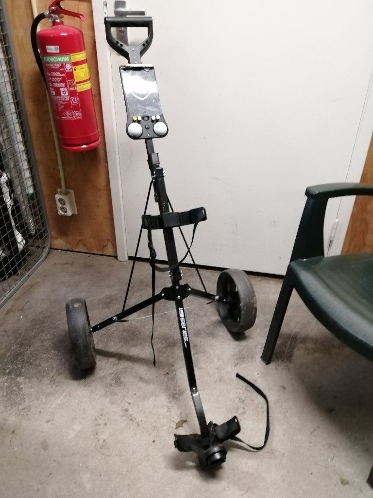 Golftrolley Junior Zwart, Ophalen, Gebruikt, Golfkar, Overige merken