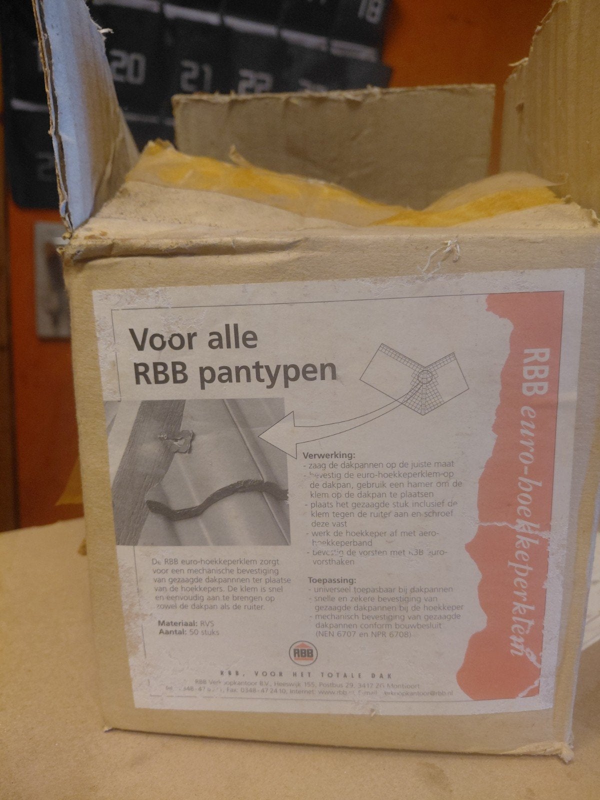 RBB Euro-hoekkeperklemmen voor dakpannen - Nieuw, Ophalen, Nieuw, Minder dan 5 m², Dakpannen