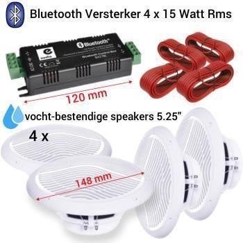 Compleet Bluetooth systeem met 4 plafond speakers [KJ-1113], Overige merken, ., Nieuw, Ophalen of Verzenden
