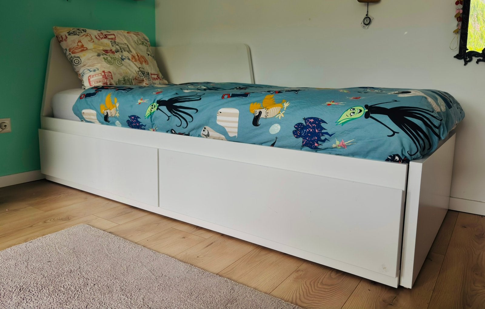 Ikea Flekke hoek bed, Ophalen, Wit, Twijfelaar, Strak en modern