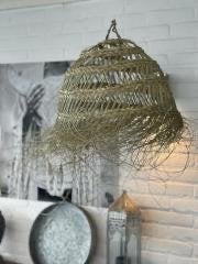 Grote Elif Lampenkap van Zeegras - Ibiza Stijl, Huis en Inrichting, Lampen | Lampenkappen, Hanglamp, Natuurlijk materiaal, Beige