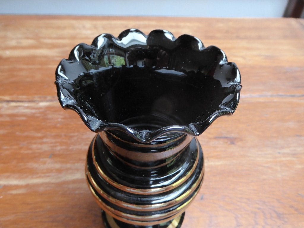 Art deco vaasje in hyaliet glas, Booms, Antiek en Kunst, Ophalen of Verzenden