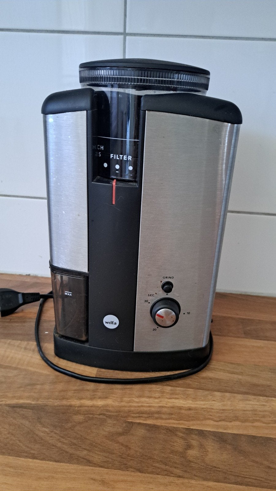 Wilfa elektrische Koffiemolen, Gebruikt, Overige modellen, 10 kopjes of meer, Koffiebonen
