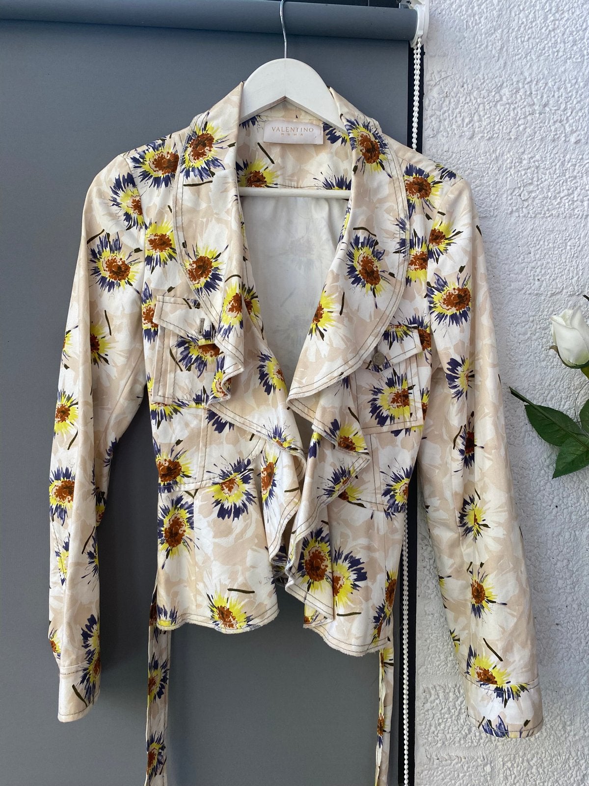 Valentino floral cotton blazer, Ophalen of Verzenden, Zo goed als nieuw