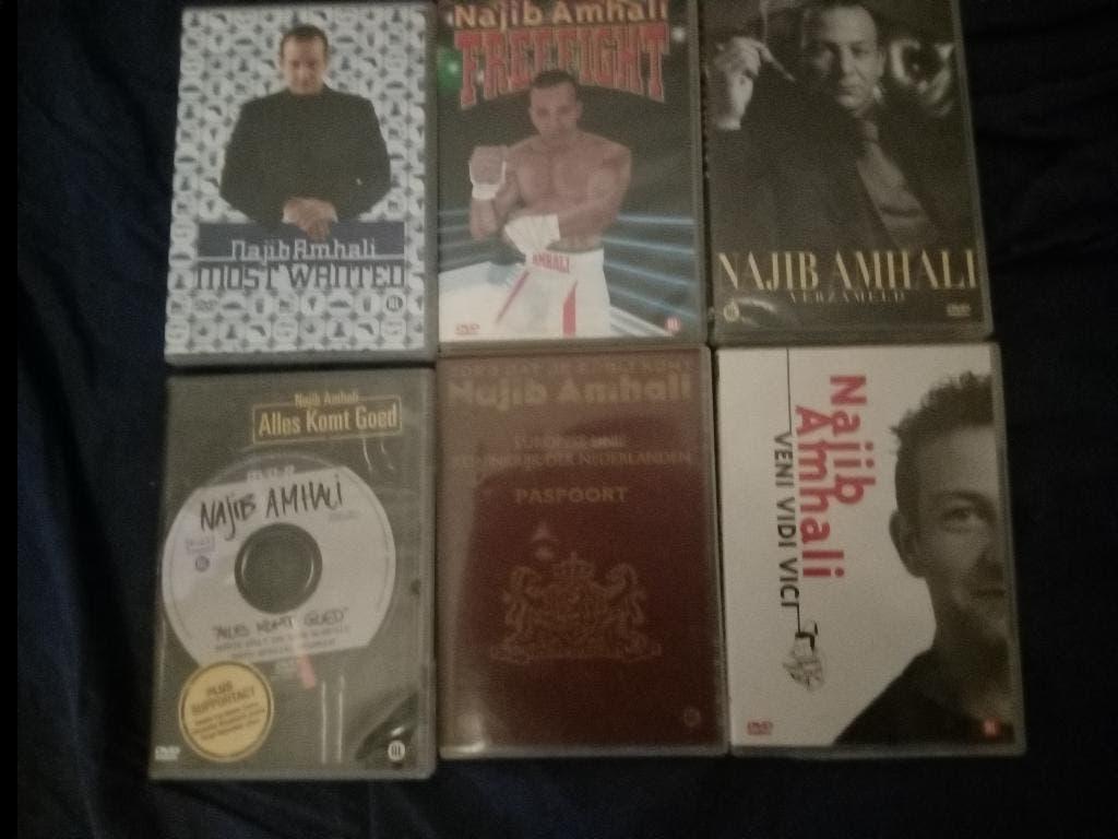 6 Najib Amhali Dvds voor 9 euro !, Alle leeftijden, Ophalen, Zo goed als nieuw, Stand-up of Theatershow