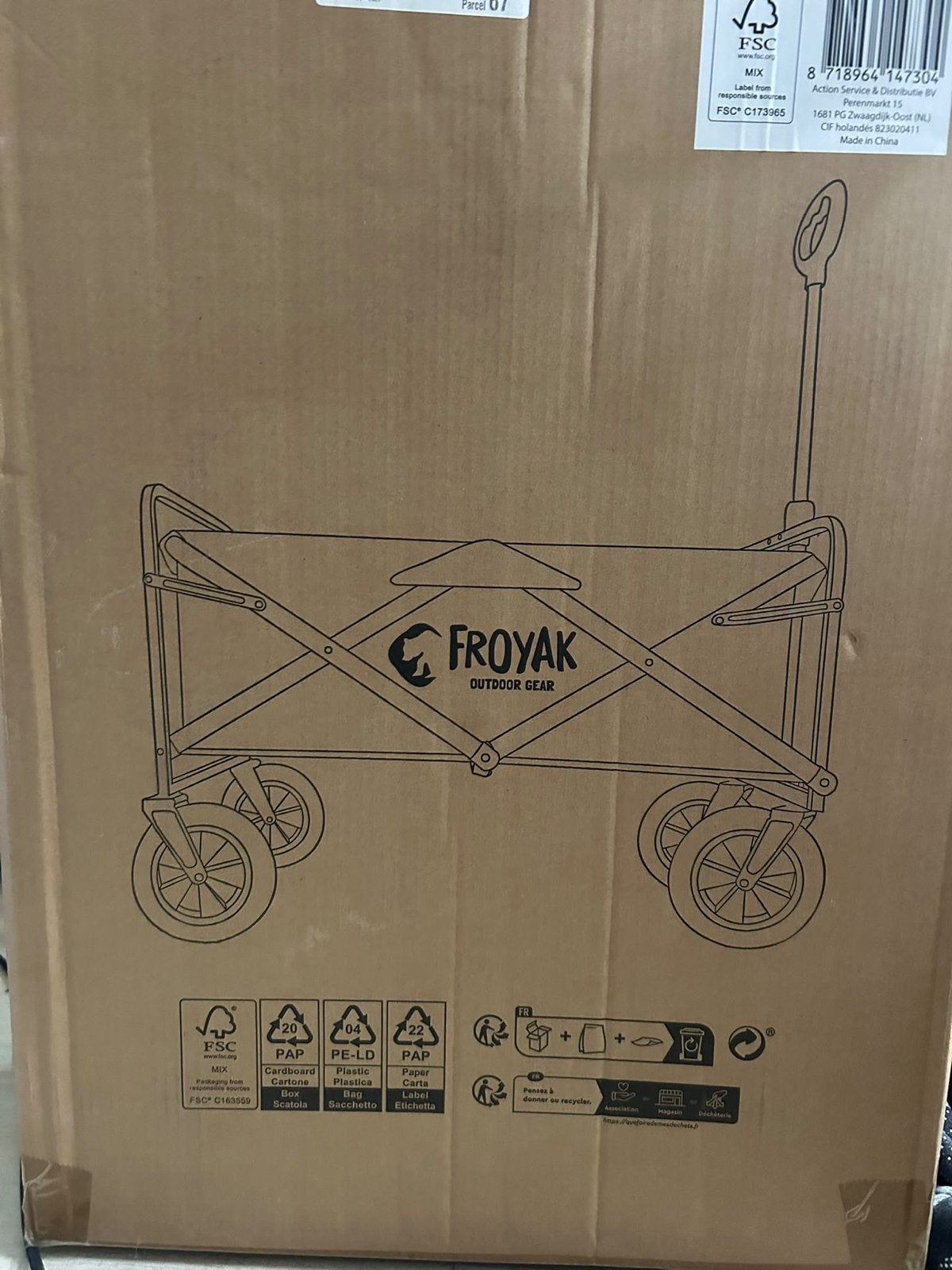 Froyak Outdoor Gear Opvouwbare Bolderkar - Nieuw!, Ophalen, Opvouwbaar, Nieuw