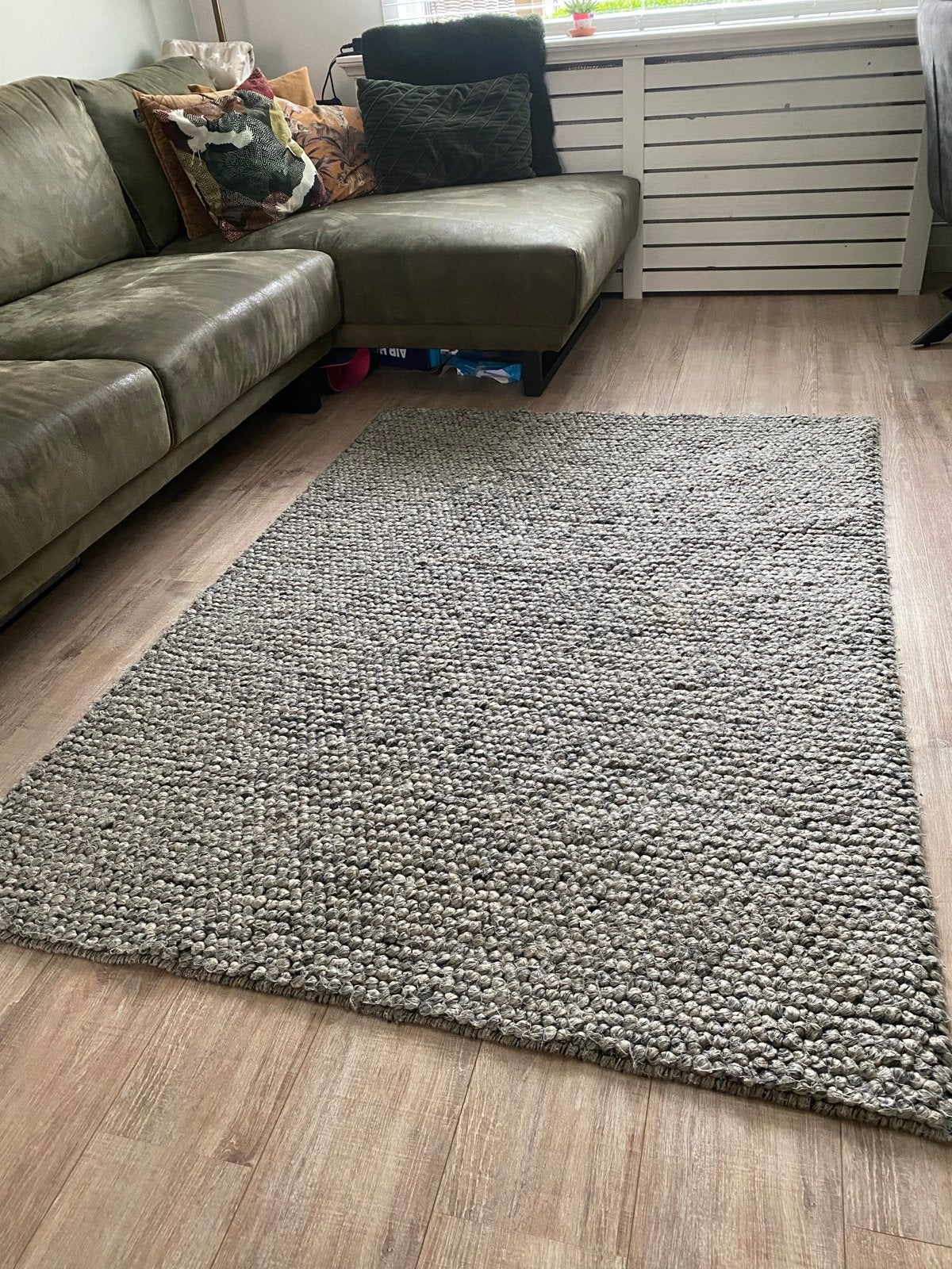 Handgemaakt vloerkleed Niagara - Grijs (133x190 cm), 100 tot 150 cm, Ophalen of Verzenden, Zo goed als nieuw, 150 tot 200 cm