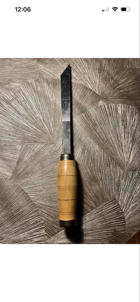Nooitgedagt schietbeitel met houten handvat, Antiek en Kunst, Ophalen of Verzenden