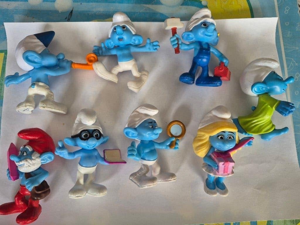 8 Smurfen McDonald's collectie 2013 - 9cm, Verzamelen, Ophalen of Verzenden, Gebruikt, Verschillende Smurfen, Poppetje, Figuurtje of Knuffel