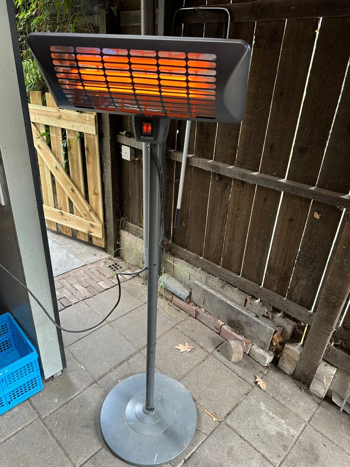 Elektrisch terrasverwarmer, Tuin en Terras, Draaibaar, Gebruikt, Vloer, Ophalen