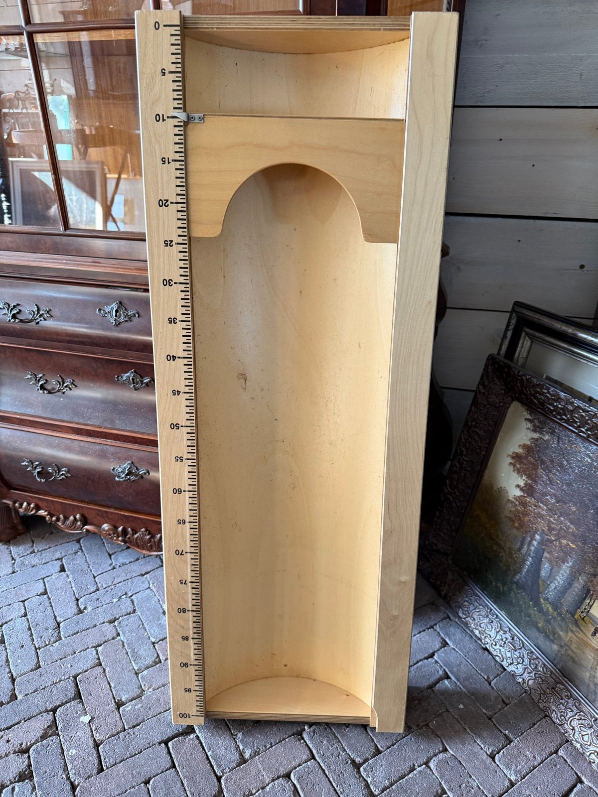 Houten baby meetplank / lengtemeter, Ophalen of Verzenden, Gebruikt