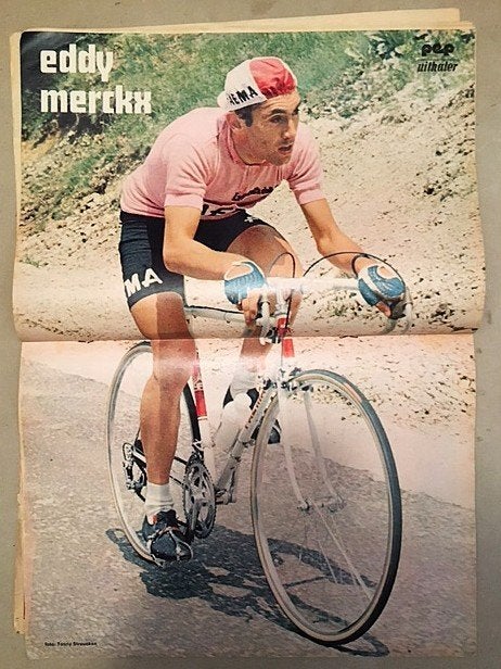 Wielrennen Wielersport Eddy Merckx Tour De France 1973, Verzamelen, Ophalen of Verzenden, Gebruikt, Overige sporten, Poster, Plaatje of Sticker