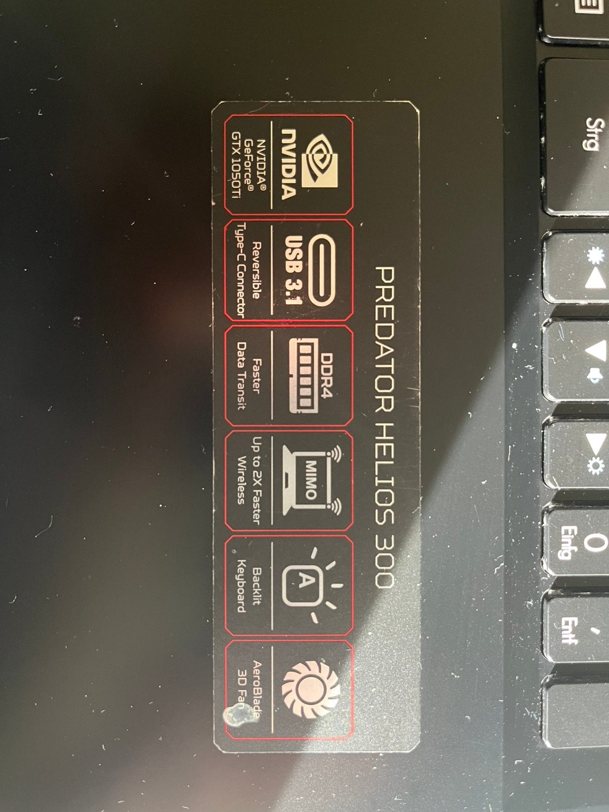 Foto 3 van Defecte gaming laptop met i7 8th gen en 1050ti -GEEN RAM/SSD