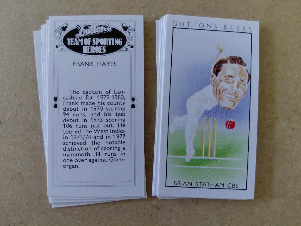 Team of Sporting Heroes Dutton's complete set 12 trade cards, Ophalen, Overige sporten, Poster, Plaatje of Sticker