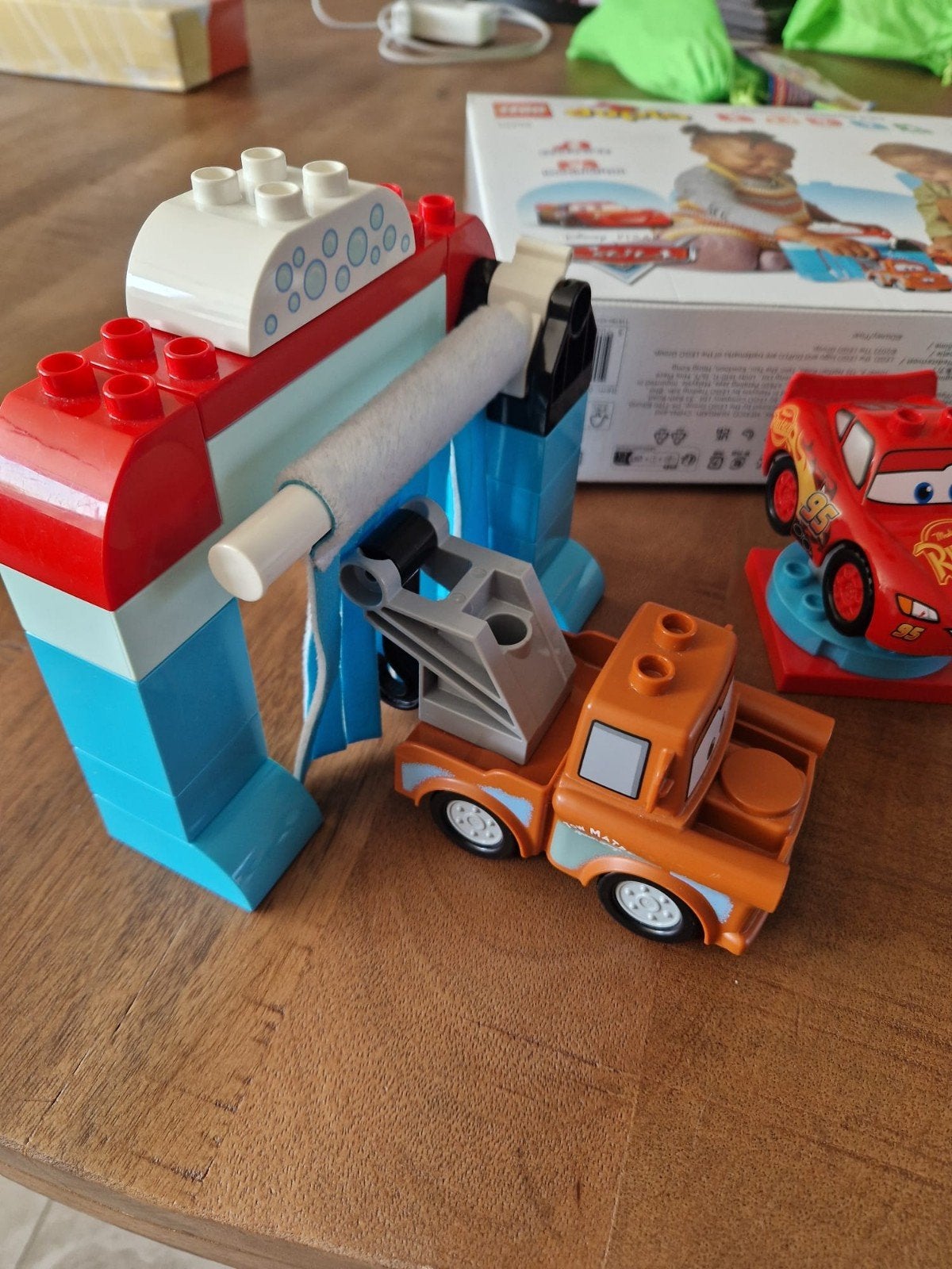 Lego Duplo Bliksem Mcqueen & Takel Wasstraatpret 10996, Ophalen of Verzenden, Zo goed als nieuw