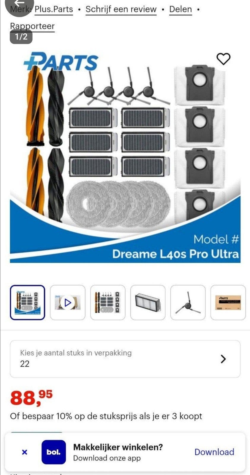 complete set voor Dreame L40s Pro Ultra robotstofzuiger., Ophalen, Nieuw