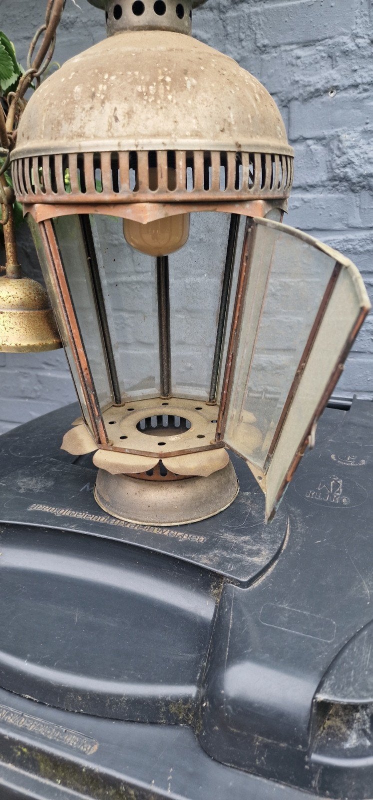 Antieke buitenlamp / hanglamp, Ophalen