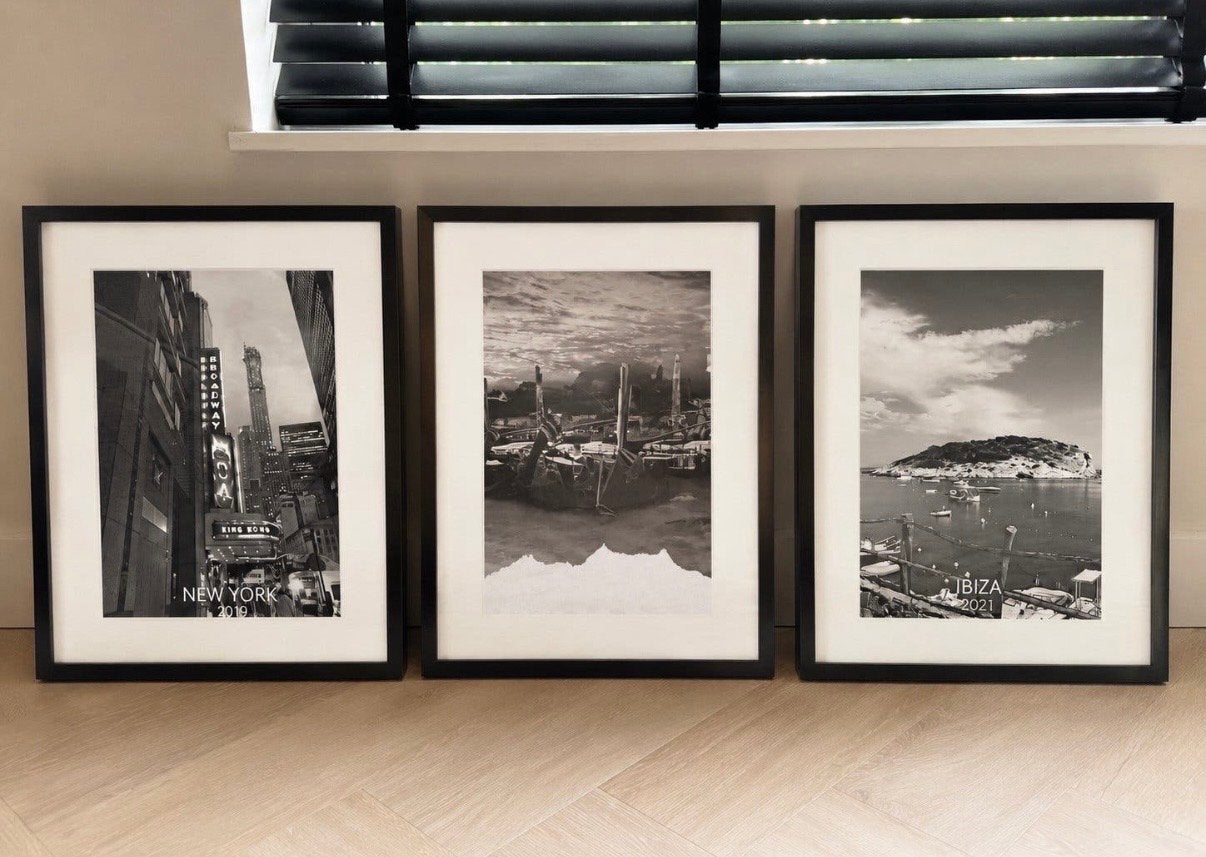 Ikea zwarte lijsten 42x53 cm, Ophalen, Gebruikt, Fotolijst, Hout