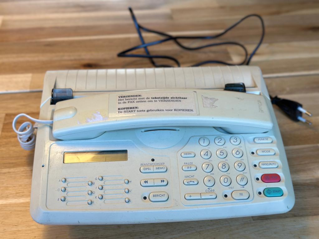 Vintage Fax-Telefoon Combi: Ideaal voor Verzamelaars, Telecommunicatie, Faxen, Ophalen, Gebruikt, Fax-Telefoon combi