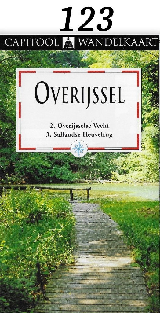 Pl123 capitool wandelkaart overijssel sallandse heuvelrug, Ophalen of Verzenden, 1800 tot 2000, Nederland, Landkaart