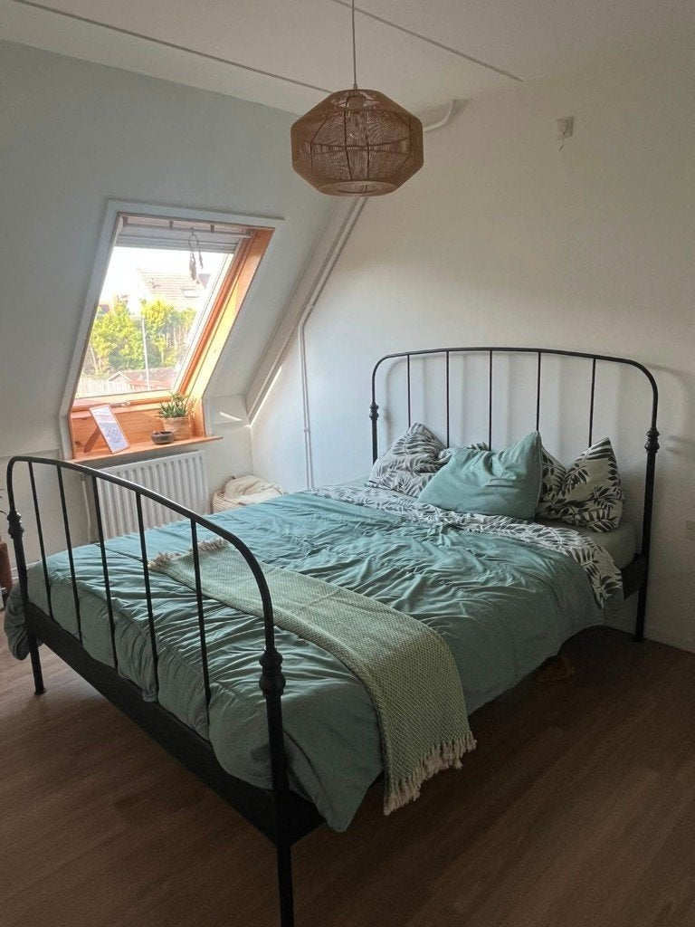 IKEA Lillesand bed 160x200 – zwart metaal, Huis en Inrichting, Ophalen, Gebruikt, Zwart, Tweepersoons