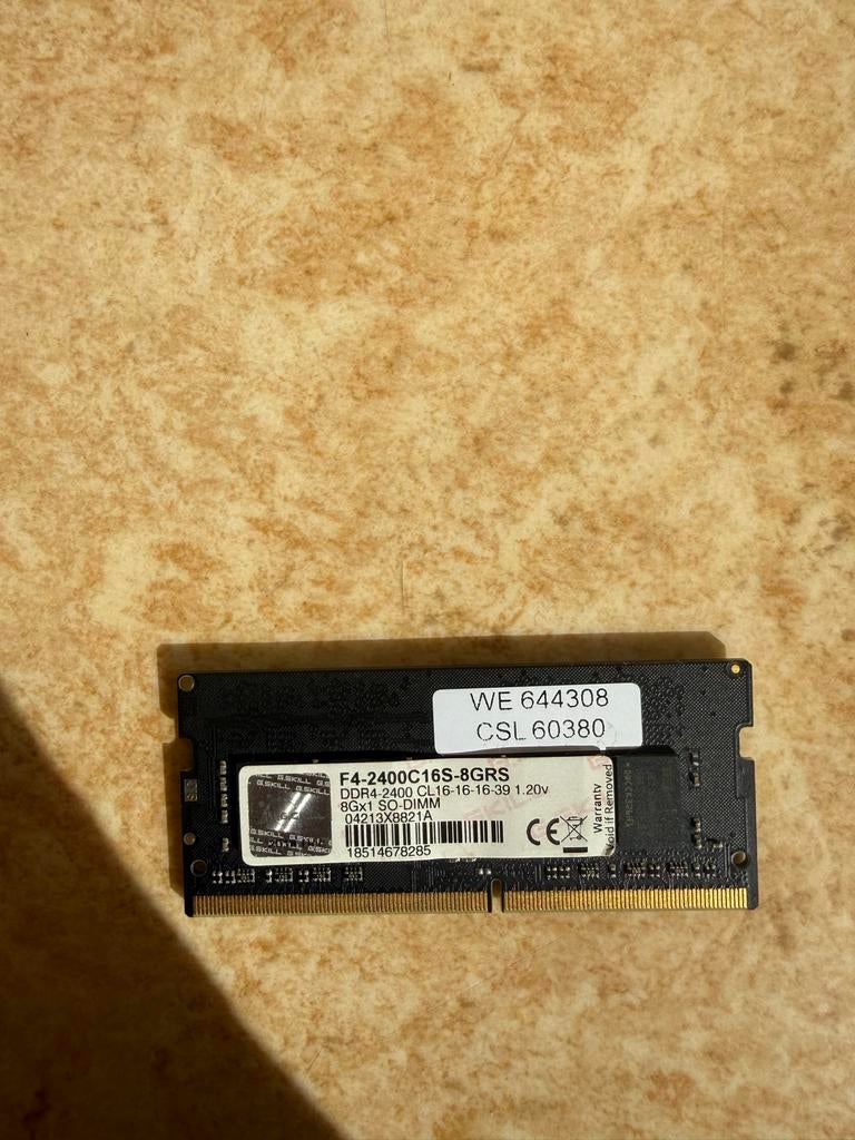 G.Skill Ripjaws DDR4 8GB 2400MHz SODIMM RAM, Computers en Software, RAM geheugen, Ophalen, Gebruikt, DDR4, 8 GB